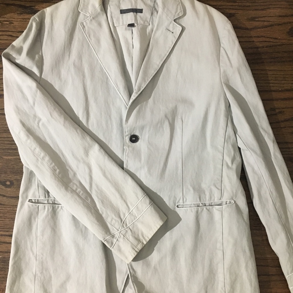 John Varvatos light gray blazer